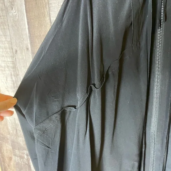 All Saints 100% Silk Zipper Front Little Black Dress - Picture 6 of 8